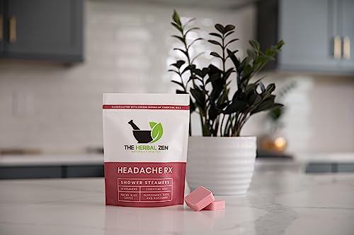 Head Hug Shower Steamers With Pure Essential Oils Handmade By The Herbal Zen For Soothing Relief (Pack Of 10), Shower Bath Bombs, Tension, Self Care Gift, Relaxation Birthday Gifts For Women And Men #TOP2