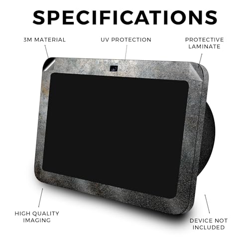 Image of Glossy Glitter Skin Compatible with Amazon Echo Show 8 (3rd Gen, 2023) - Shadow Concrete - Premium 3M Vinyl Protective Wrap Decal Cover - Easy to Apply | Crafted in The USA by MightySkins