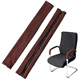 1 Pair Office Chair Arm Covers, Soft Computer Chair Arm Covers with Zipper, Waterproof Thicker Elbow Pillow for Various Seat Armrests