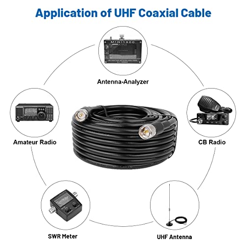 Câble coaxial UHF PL259 mâle pour analyseur d'antenne KMR400 - 5