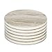 LIFVER 6 Pieces Ceramic Drink Coasters, Absorbent Stone Coaster Set, Marble Surface Pattern