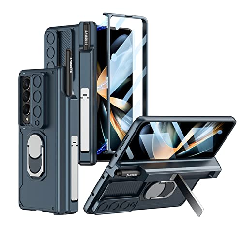 Étui de protection Galaxy Z Fold 4 bleu pour travailler en terrasse sans rayures
