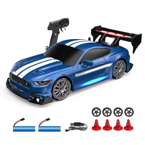 Kodbiby 1:24 Auto Telecomandata, 2,4 GHz RC Drift Car 30KM/H Alta Velocità, Trazione 4WD Con Design Multi-Luce, Adatto a Tutti i Terreni