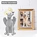 UOCAI Hunde Engel Gedenkstatue Grabstein Hund Gedenkstein Hund Haustier Denkmal Grab Tomb Garten Deko Schlafender Hund Statue Harz Hund Ornament Engelfiguren Hund Passing Away Geschenke
