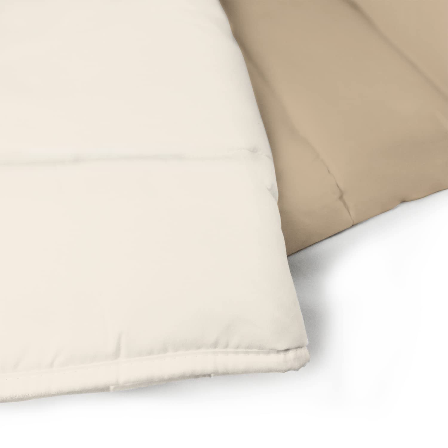 Banzaii Trapunta Invernale, calda e morbida – Piumone da 350 gr/mq - Microfibra manopesca – Traspirante, Anallergica – Prodotta in Italia – Matrimoniale 260x260 cm Panna/Sabbia