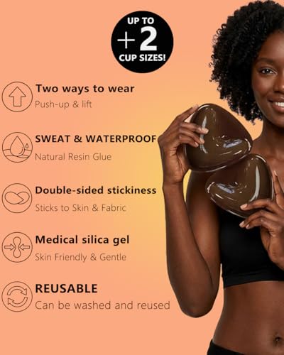 Image of Double Sided Sticky Bra Inserts, Ultra Instant Volume, Push Up Adhesive Bra Pads
