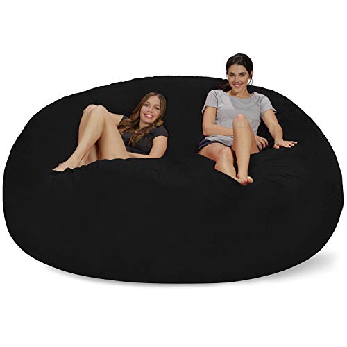 Chillsackbeanbagchaircover8feetmicrosuedeblack Urban Country Home Decor Chill sack bean bag chair cover 8 feet microsuede black urban country home decor