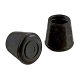Shepherd Hardware 8761E Leg Tips 7/8-Inch Inside Diameter Rubber Chair Leg Caps, 24 Pack, Black