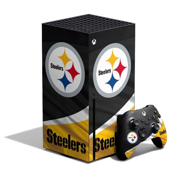 Skinit Decal Gaming Skin Compatible with Xbox Series X Bundle - Officially Licensed NFL Pittsburgh Steelers Design