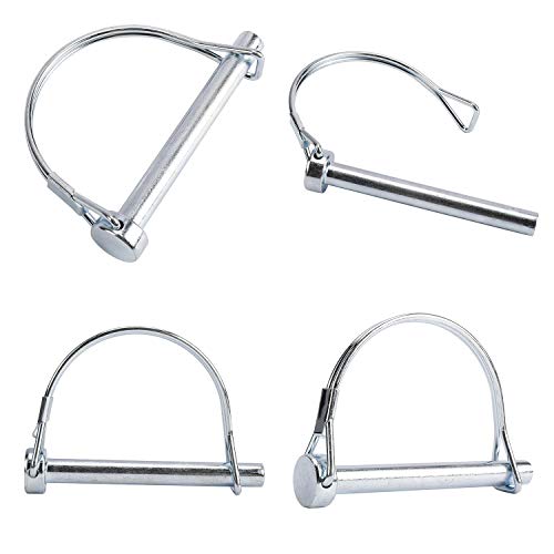 Yaemarine 10 Pcs 5/16" X 2-1/4" Round Wire Shaft Locking Pin Heavy Duty Safety Coupler Pin Shaft Locking Pto Hitch Pin With Round Arch Wire Retainer For Farm Trailers Lawn Garden #TOP3