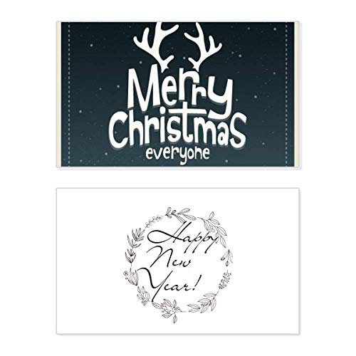 Tarjeta de felicitación de Navidad con reno y tierno mensaje conmemorativo de Año Nuevo