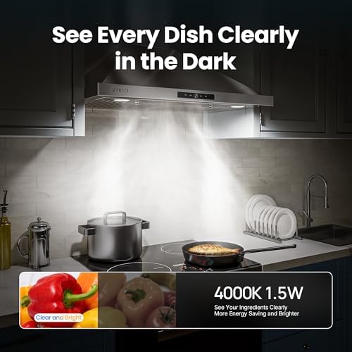 VIKIO HOME 30 Inch Wall Mount Range Hood 580CFM Convertible Touch Control — view 6