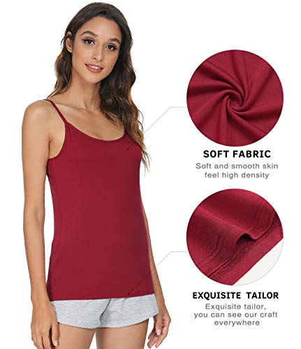 image for Vislivin Women's Basic Solid Camisole Adjustable Spaghetti Strap Tank 