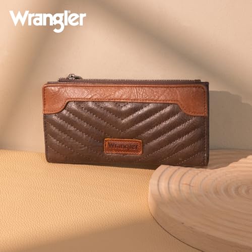 Image of Montana West Wrangler Wallet Women Slim Bifold Wallet Women Minimalist Wallets, Card Cases & Money Organizers Ladies Female Travel Wallets with Smooth Zippers