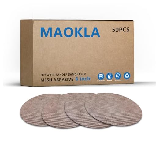 50 Pcs 6-Inch Sanding Discs, 320 Grit, Hook & Loop Mesh Pads for Random Orbital Sander - Durable, Anti-Slip, for Wood, Metal, Paint Finishing