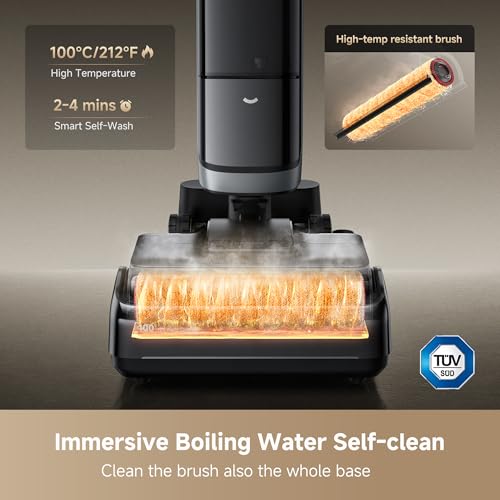 DREAME H15 Pro Heat Wet Dry Vacuum and Mop, 185°F Hot Water Floor Cleaning, 0 Hair Tangle, Cordless Floor Cleaner with AI Robotic Arm, 22KPa Suction, 180° Lie-Flat, Hot Self Cleaning, Edge to Edge - Image 5