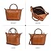 BERLINER BAGS Vintage Genuine Leather Shoulder Bag Louise, Small Crossbody Handbag, Purse for Women - Brown