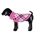 PanDaDa Small Pet Dog Plaid Style Sweater Knitwear Coat Apparel Dark Pink Small