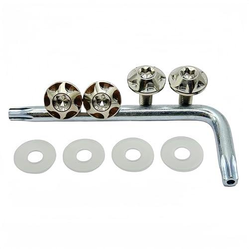 Kuroobaa �ԗp �i���o�[�v���[�g�{���g �i���o�[�t���[�� �`�^���� ����h�~�l�W M6 4�{�Z�b�g (�V���o�[)