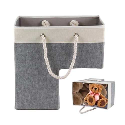 Cesta para escalones - Cesta de fieltro para escaleras | Caja de almacenamiento para escaleras en de L con asas, cesta plegable duradera para escalones, cesta de almacenamiento de fieltro para