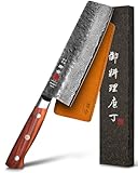 Kanngou - 18 cm Messer - Nakiri-Damassé