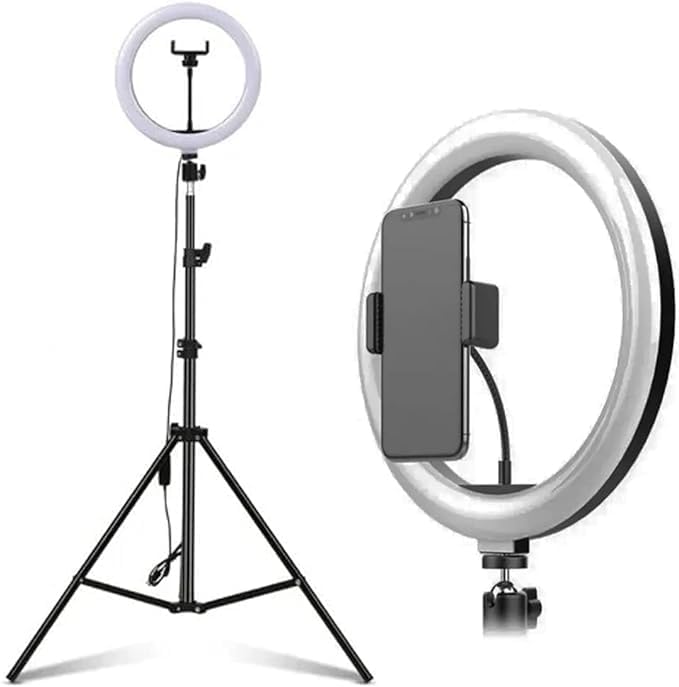 Ring Light 26cm com Tripé Ajustável de 2m e Controle Remoto para ...