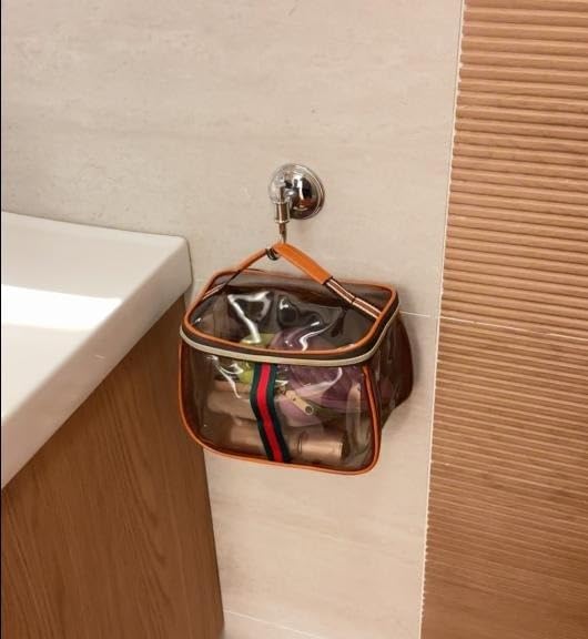 レトロヴィンテージ化粧バッグ 大容量 防水 透明 トイレタリーバッグ レディース 旅行 収納ケース 化粧ポーチ(PIN 【サン】