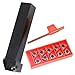 SER2525M16 Lathe Tool Holder with 10PCS 16ER AG60 Carbide Inserts and Wrench, Right Hand Boring Bar for Inner Bore Machining, 45HRC Hardened Carbon Steel for CNC Cutting Tool