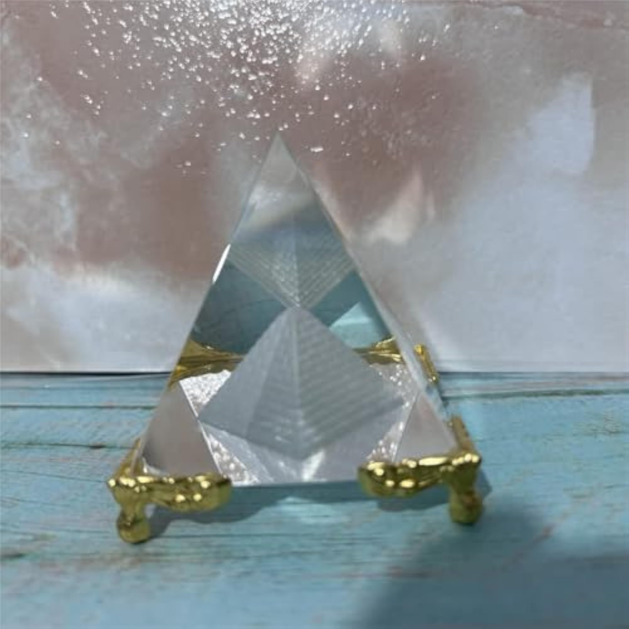Meditation Crystal Pyramid for Positive Energy