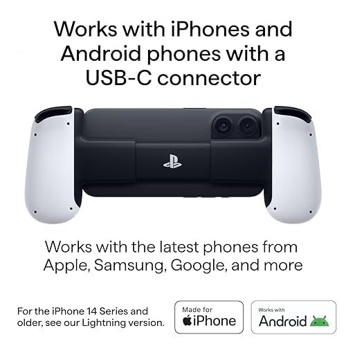 Image of BACKBONE One Mobile Gaming Controller (PlayStation Edition), Phone Controller for Android & iPhone 15 /16 /17 Series, 2nd Gen, Play Xbox, Fortnite, Call of Duty, With 3-Months Apple Arcade Access