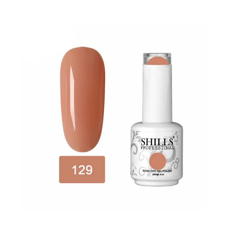 Image of SHILLS PROFESSIONAL Uv /Led Soak Off Glossy Finish Nail Polish Nail Art Nail Polish Color Shade 129, 15 Ml