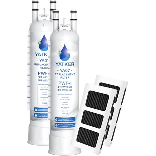 Image of FPPWFU01 & PAULTRA2 Water & Air Filter replacement Combo (2+2 Pack) | Compatible with Frigidaire FPPWFU01, PurePour PWF-1, EPPWF01 and PureAir Ultra II PAULTRA2 Water & Air Filter