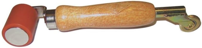 AJC Tools 170-R&B R & B Combo Rubber & Brass Seam Roller with Wood Handle