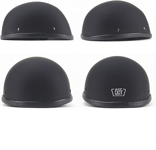 Miniatura 5 de Casco de motocicleta con diseño de calavera más pequeño, aprobado por DOT, ultrafino y cómodo, gorro de cráneo de crucero, casco pequeño novedoso,