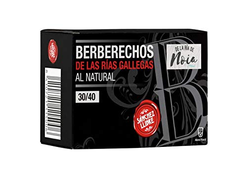 Berberechos al natural de las rías gallegas 30-40 piezas lata 63 g neto escurrido