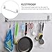 LALAFINA 304 Stainless Steel Wall Towel Rack Punch-Free Mount Bathroom Storage Shelf Organizer 40Cm Tool-Free Towel Bar Holder for Kitchen and Bathroom