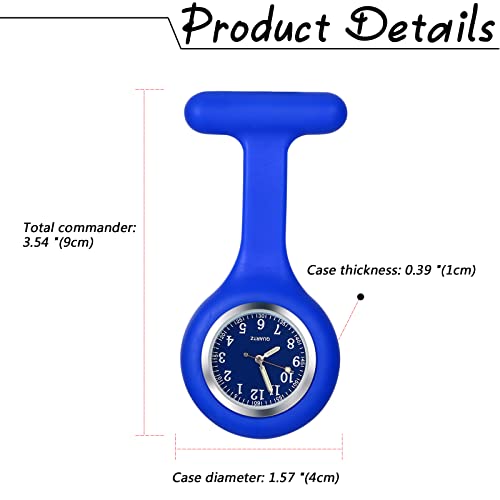 Image of Aroncent Nurse Fob Watch Collection: Medical Professional Lapel Pin-On Pocket Watches with Second Hand - Various Styles and Colors for Healthcare Workers
