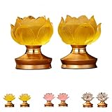 Vzqr 蓮華灯 蓮の花ライト LED コンセント式 仏壇用 仏具 霊前灯 お盆 法事 法要 命日 お彼岸 インテリア照明 ガラス調つぼみ形 2個セット (電源プラグを差し込む 蓮の花ライト 2個,ガラス色のつぼみの形)