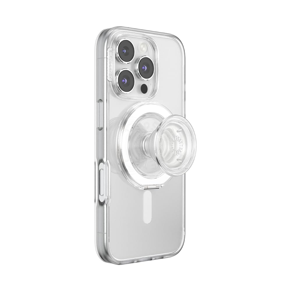 PopSockets Agarre para MagSafe, Agarre para teléfono con Soporte Integrado para teléfono, Soporte Ajustable para Vertical u Horizontal, Fuerte sujeción magnética, Compatible con Carga inalámbrica