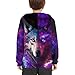 ZFRXIGN Boys Wolf Hoodie Galaxy Sweaters Fashion Hoodies & Sweatshirts 8-10 Years Old Kids Pullover Hoody Sweater with Pockets Fall Outfits Cool Animal Tee Tops Purple