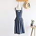 YXDZ Grembiule Giapponese Cucina di Casa Moda Femminile Nordic Carino Faccende di Cucina Creativa Lavoro Gonna Grembiule Vita Sottile Blu Scuro