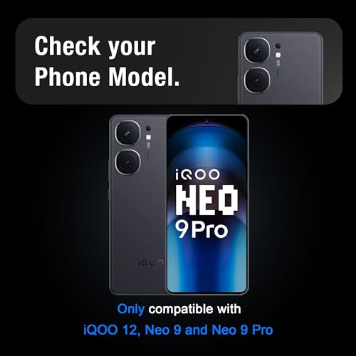 Image of Supershieldz NeoGuard HD+ Tempered Glass Screen Protector Guard For iQOO 12, Neo 9 and Neo 9 Pro (6.78 Inch), 9H Hardness, Anti-Static, Case-Friendly, Easy Installation Kit - 1 Pack
