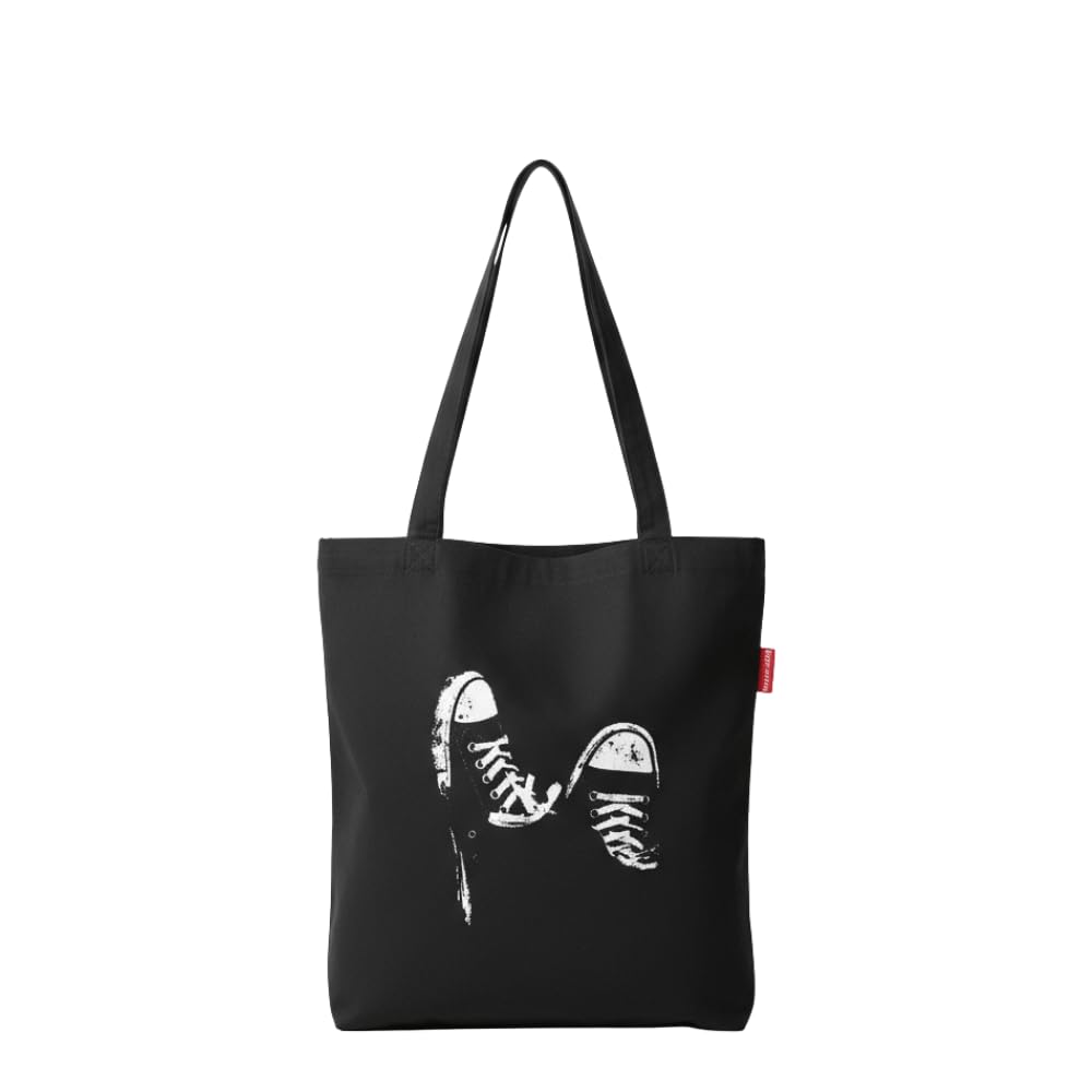 Baghashtag Converse Baskılı Siyah Bez Çanta