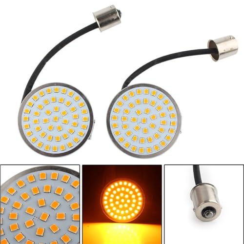 Clignotants LED ambrés 2" 1156 pour moto Softail et Dyna