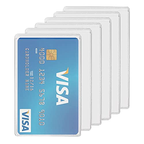Waterproof New Medicare Card Holder Protector Sleeve for Credit Card License ID Business Card and Social Security Card Protector 6 Pack