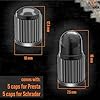 5 Pièces (+ 10 Caps) Adaptateur Valve Presta en Laiton - Convertit Presta en Schrader/Auto pour Tous Types de Vélos, E-Bikes et E-Scooters - par Mobi Lock #5