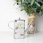 Fox Run Stainless Steel Olive Oil Dispenser With No Drip Spout, 16 Ounces | Stainless Steel Oil Dispenser Can For Cooking & Salad Making | Cute Italian Style | Decorative Olive Oil Tin With Long Spout
