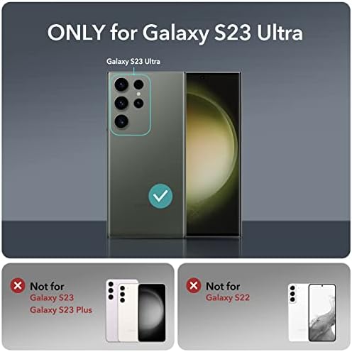 ESR Etui do Samsung S23 Ultra, regulowany, wbudowany pierścień aparatu stojak ochronny do S23 Ultra, ochrona klasy wojskowej, klasyczna podpórka do Samsung Galaxy S23 Ultra, czarny