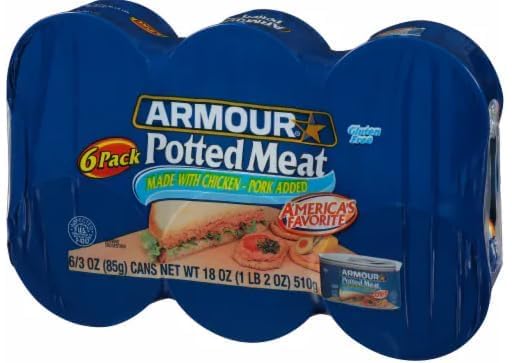 Generic (Pack Of 1) Potted Meat 6 ct / 3 oz Cans., Regular