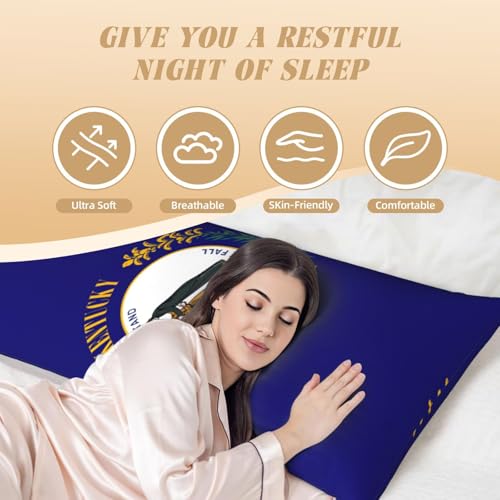 Housse de coussin douce motif drapeau Kentucky avec fermeture éclair intégrée